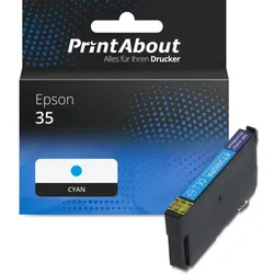 Druckerpatrone kompatibel mit Epson 35 (C13T35824010) - Cyan