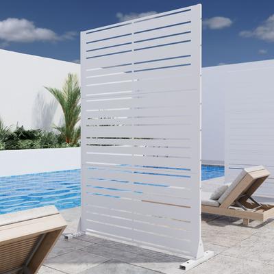 Dovelina Outdoor Privacy Screen Metal Privacy Screen Panel Free Standing