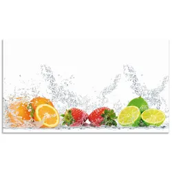 Küchenrückwand ARTLAND "Fruchtig erfrischend gesund Fruchtmix", bunt, B:90cm H:50cm, Aluminium, Spritzschutzwände, Alu Spritzschutz mit Klebeband, einfache Montage