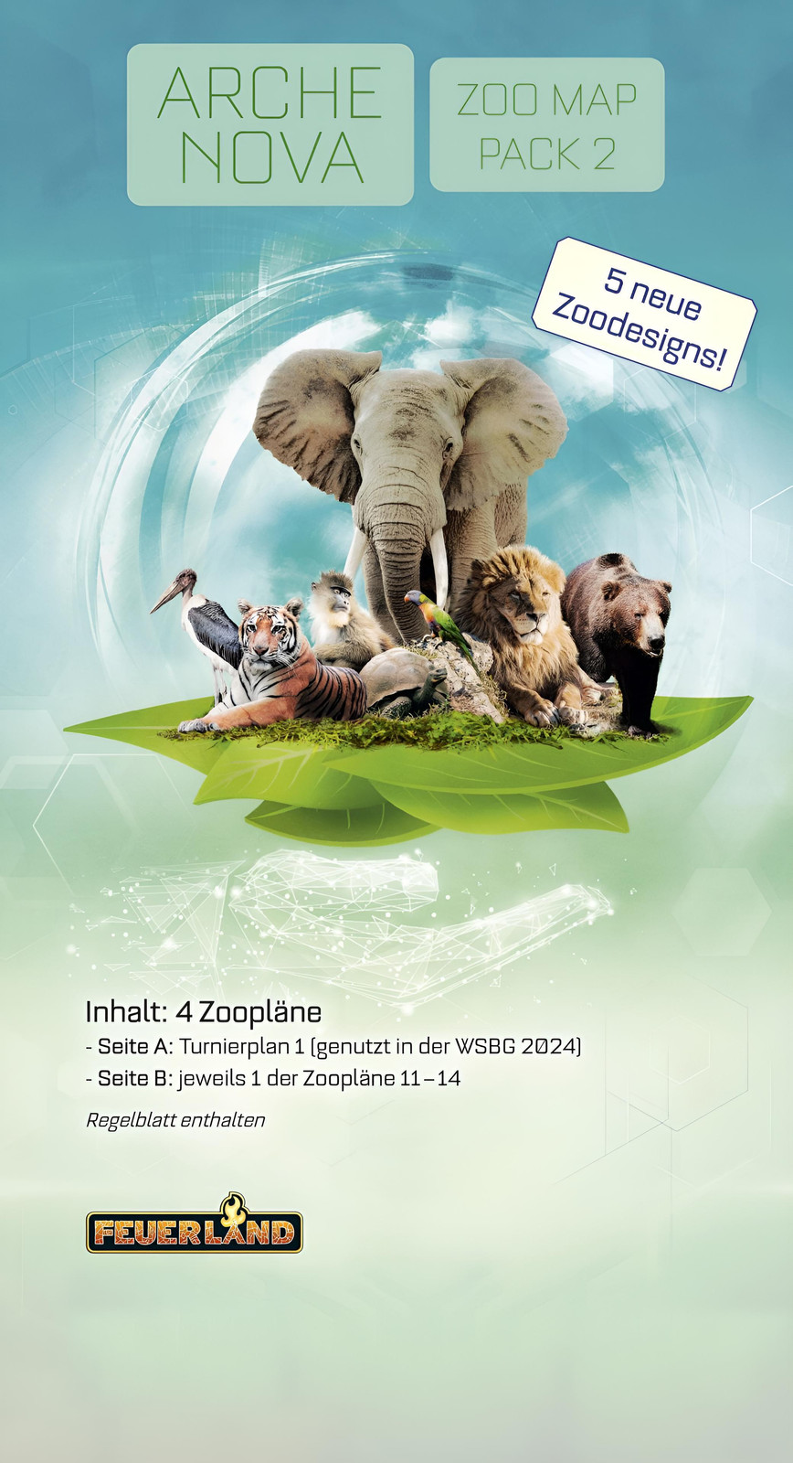 Arche Nova Kaartpakket 2 voor het dierenpark van Feuerland Spiele