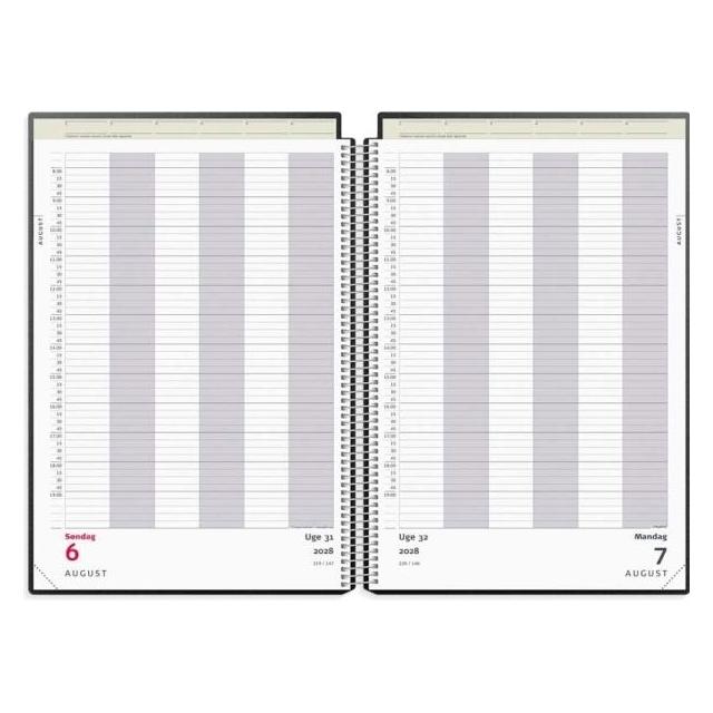 Mayla Pharma Aftalekalender A4 dag sort PP-plast 2028 (28220000)