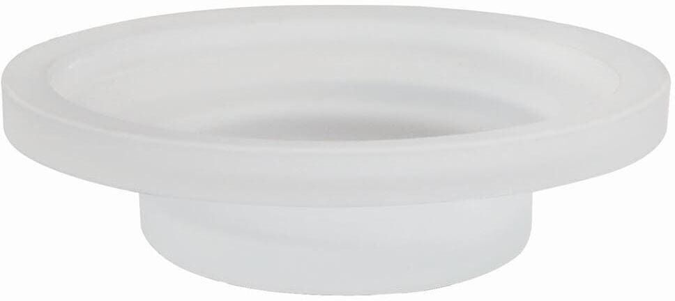 Seifenschale SPIRELLA "Milo Weiss", weiss (weiß), H:4cm Ø:11cm, Glas, Seifenhalter, Seifenschale weiß Einheitsgröße