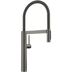Blanco, Küchenarmatur, CULINA-S II satin dark steel Hochdruck Mit herausziehbarem Schlauch Wechsel von Klarstr