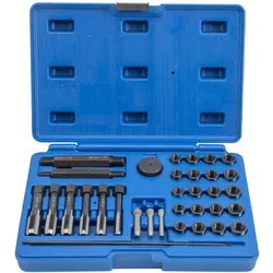 Quatros, Fahrzeug Werkzeug, Glühkerzen-Gewinde-Reparatur-Satz M8x1, M10x1, M10x1,25, M12x1,25, 33-teilig