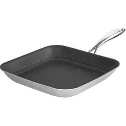 Henssler HSN Viereckpfanne 30cm ES, Pfanne + Kochtopf, Schwarz, Silber
