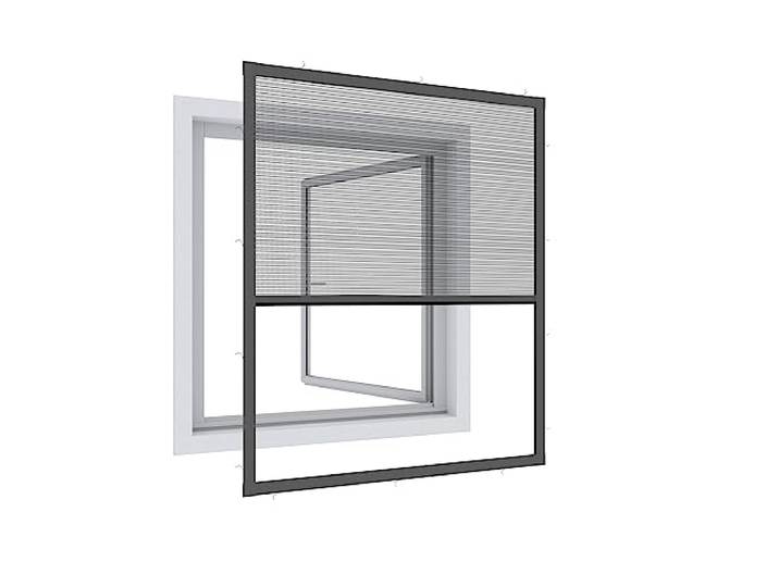 Windhager Insektenschutz Plissee Expert, 130x150, Insektenschutz Fenster, Plissee ohne bohren, witterungsbeständig, 03243