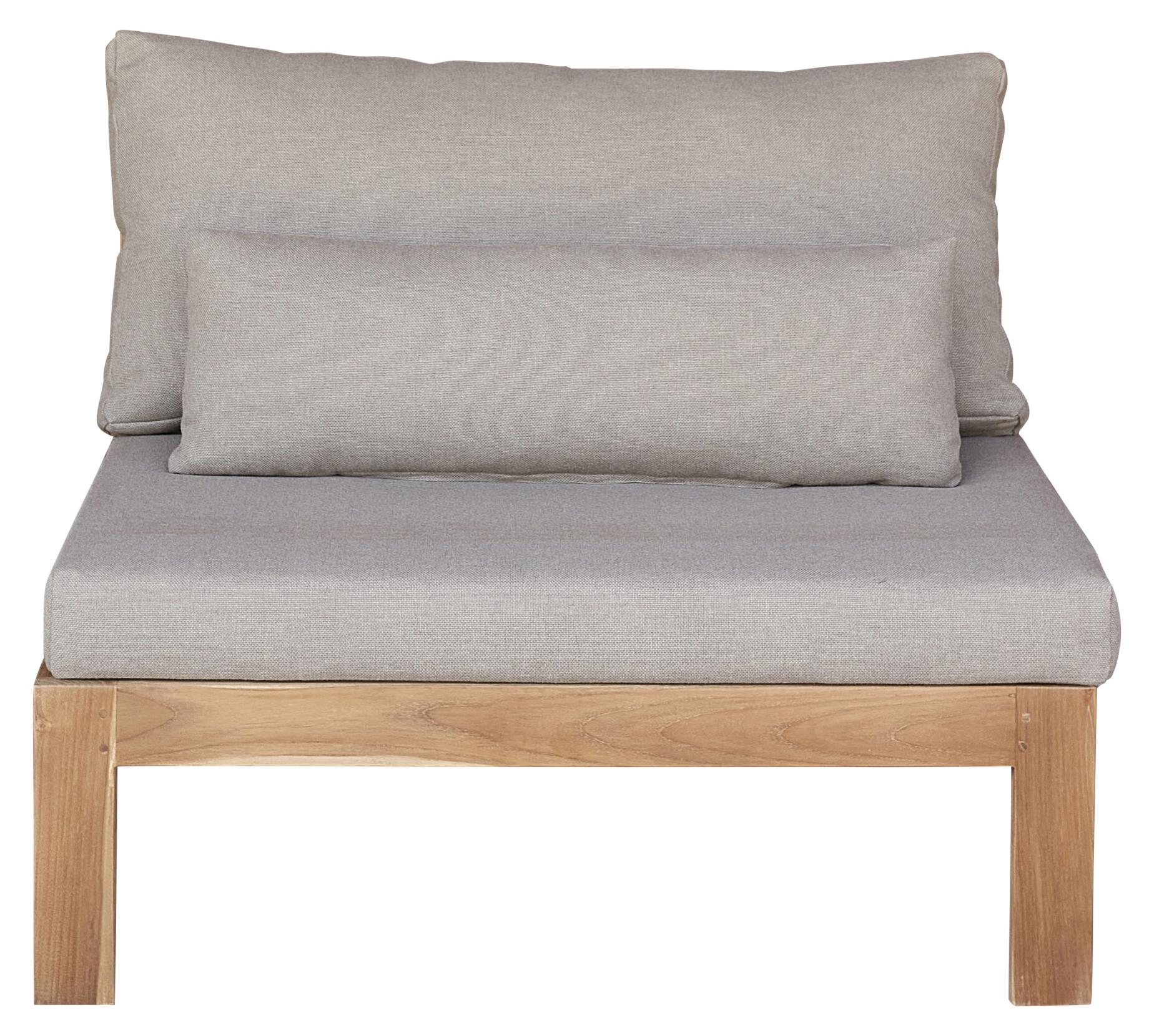 Gartensessel Teakholz massiv Taupe