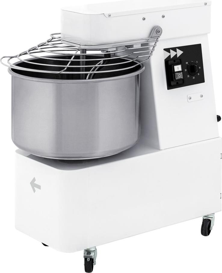 Spiralteigknetmaschine mit fixer Schüssel und 2 Geschwindigkeitsstufen - 48 L, HENDI, 128 kg/h, 48L, 400V/2200W, 480x805x(H)850mm