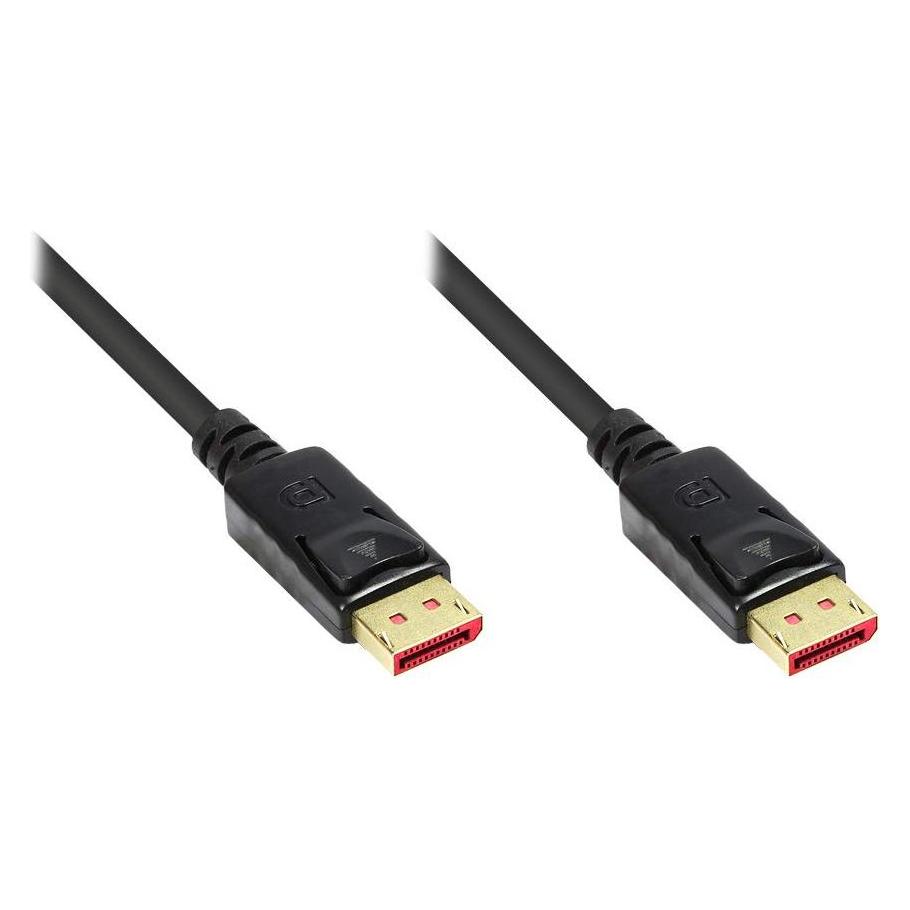 Good Connections Anschlusskabel DisplayPort 1.4, 8K / UHD-2 @60Hz, vergoldete Kontakte, CU, schwarz, 0,5m, (0.50 m) (4814-005S)