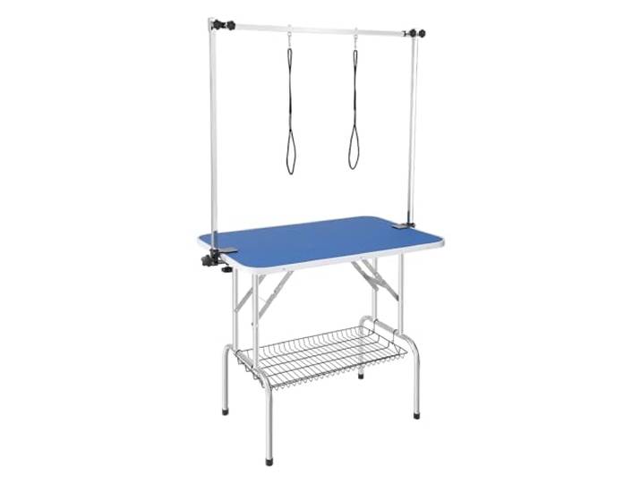 VEVOR Trimmtisch 1060x616x1701mm Schertisch Edelstahl Hundepflegetisch 150kg Tragfähigkeit Frisiertisch Hund Faltbar Tierpflegetisch 914,4x609,6mm Desktop Ideal für Baden Trimmen Trocknen Bürsten