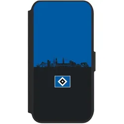Nivocase Klapphülle für Apple iPhone 8 Handyhülle aus Kunst Leder NIVOflip schwarz HSV Hamburg Skyline (Apple iPhone 8), Smartphone Hülle, Schwarz