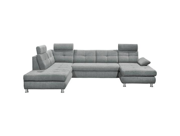 Mid.you Wohnlandschaft, Hellgrau, Kunststoff, U-Form, 349x233 cm, Made in EU, Wohnzimmer, Sofas & Couches, Wohnlandschaften, Wohnlandschaft U-Form