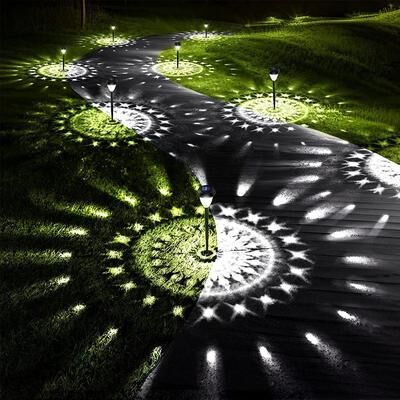 Uplifted Finds Super Bright Solar Pathway Lights   IP65 Waterproof LED Landscape Lighting & Decorative Garden Decor 6 Pcs white