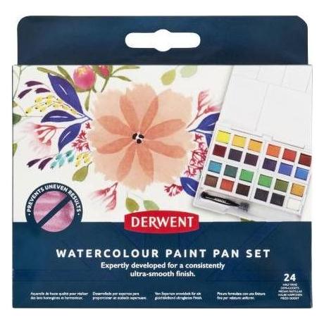 Derwent Watercolour Paint Pan Set 24 - (601129) (601129)