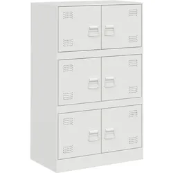 vidaXL Sideboard Weiß 67x39x107 cm Stahl