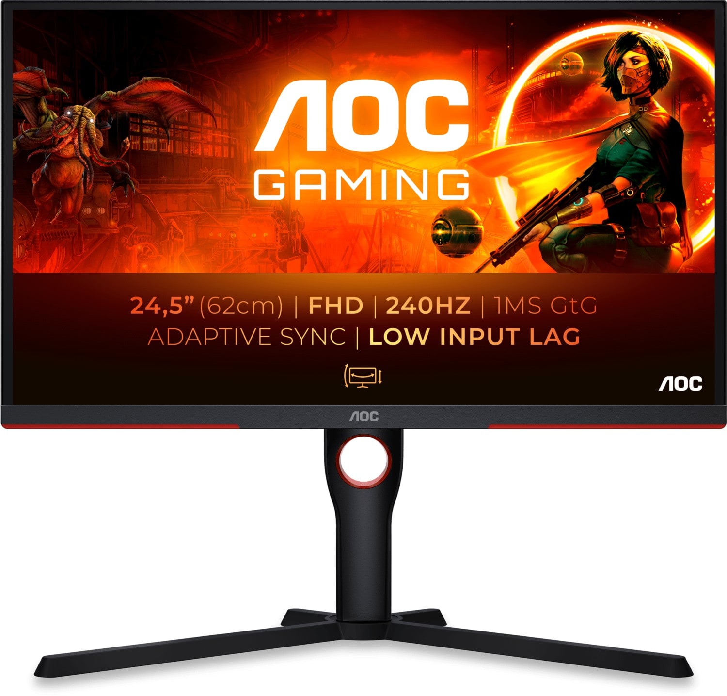 AOC 25G3ZM 24.5 Zoll Full HD VA Panel 16:9 240 Hz Gaming Monitor