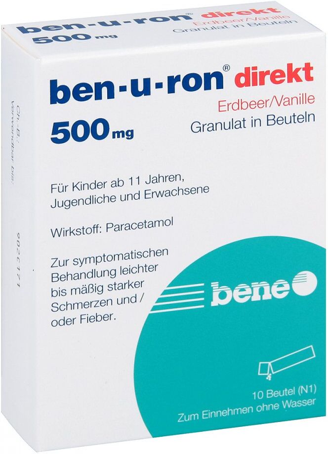Ben-u-ron direkt Erdbeer/Vanille 500mg