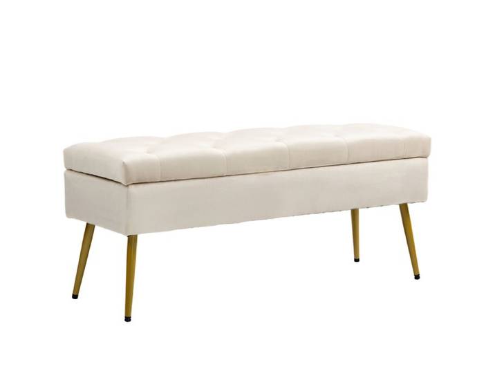 banquette avec rangement banquette rembourrée avec couvercle canapé - lit en velours pour couloir chambre salon cadre en métal 102