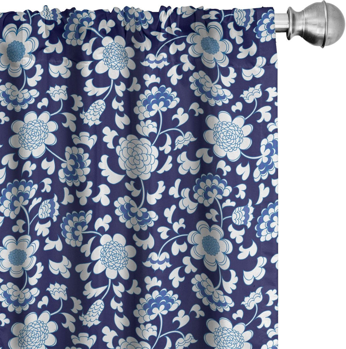 ABAKUHAUS Gordijnen 2x 75x245 cm - Mikrofaser - Halfdonker - Kobaltblauw