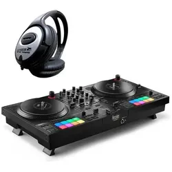 Hercules DJ Control Inpulse T-7 DJ-Controller mit Kopfhörer, DJ Controller