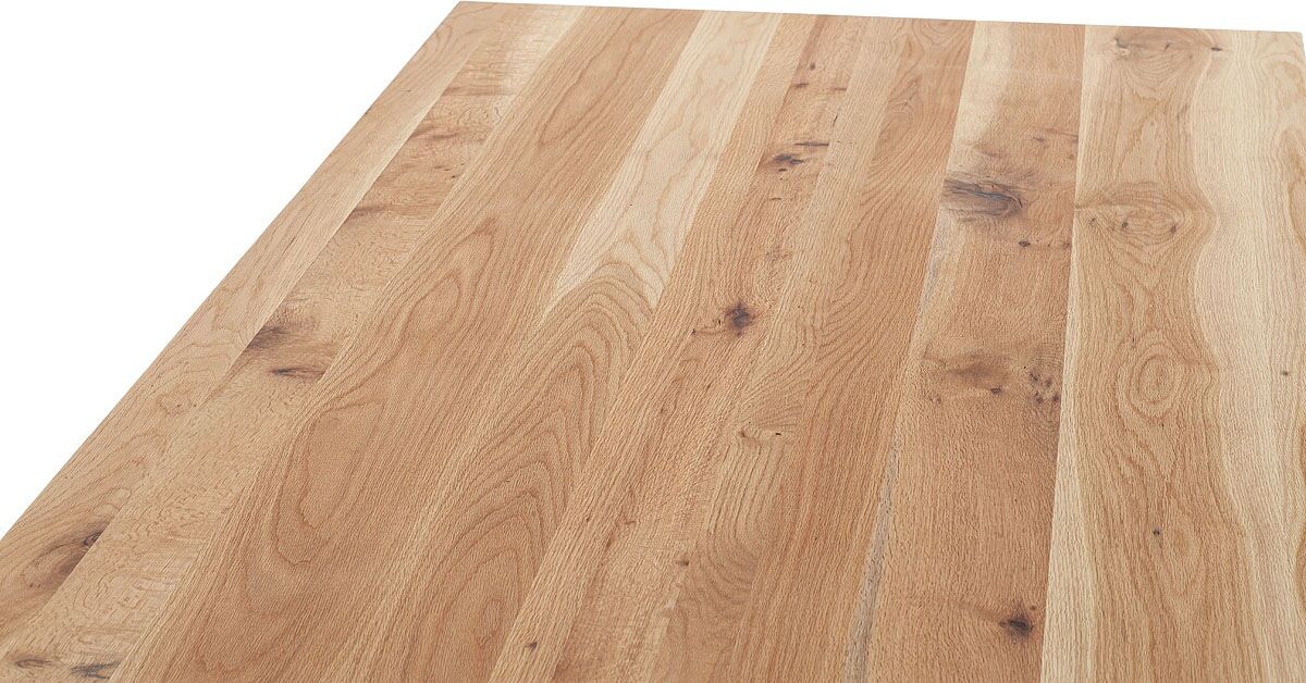 Esstisch MCA LIVING "Volos Esstisch", beige (naturfarben, naturfarben, naturfarben), B:200cm H:76cm T:100cm, Zerreiche massiv aufgedoppelt, Tische, Esstisch naturfarben, naturfarben, naturfarben B/H/T: 200cm x 76cm x 100cm, schweizer Kante