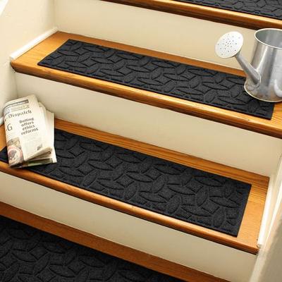 Bungalow Dba Matterly Ellipse Stair Treads Set of Four, Set of Four, Charcoal