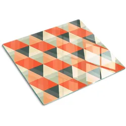 GLASPLATTE 60x52 cm Geometrische Figuren