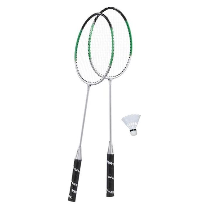 Idee+spiel Badminton-Set Team 2 Schläger 65cm + 1 Federball (Bespannt) (741-74103)