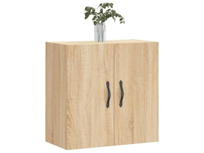 KTHLBRH Wandschrank Eiche Sonoma 60 x 31 x 60 cm Holz mehrschichtig Wandmontage, großer Raum, feuchtigkeitsbeständig, Anzeigefunktion