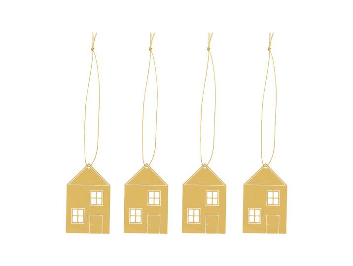 Cooee Design Décoration de Noël Town House 6 cm Laiton