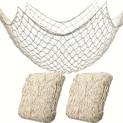 Inspire Curations Hawaiian Nautical Fishing Net Wall Decor Ocean Theme Party & Coastal Home Accent Hawaiian Nautical Fishing Net Wall Decor Ocean Theme Party & Coastal Home Accent