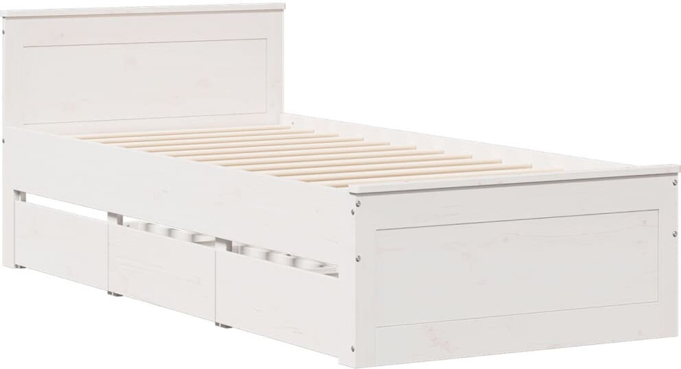 ClassicLiving Dairine Solid Wood Storage Bed White Small Single (2'6)