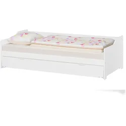 Erst-Holz Sofabett Couchbett Bettgestell 90x200 Einzelbett Gästebettkasten Massivholz weiß 60.34-09WM