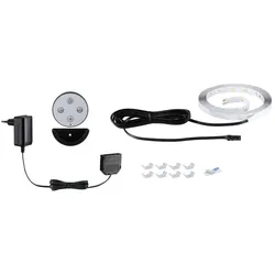 Paulmann 79575 LED Strip Akkustik Paneel Basisset 2,4m 3000K Schwarz