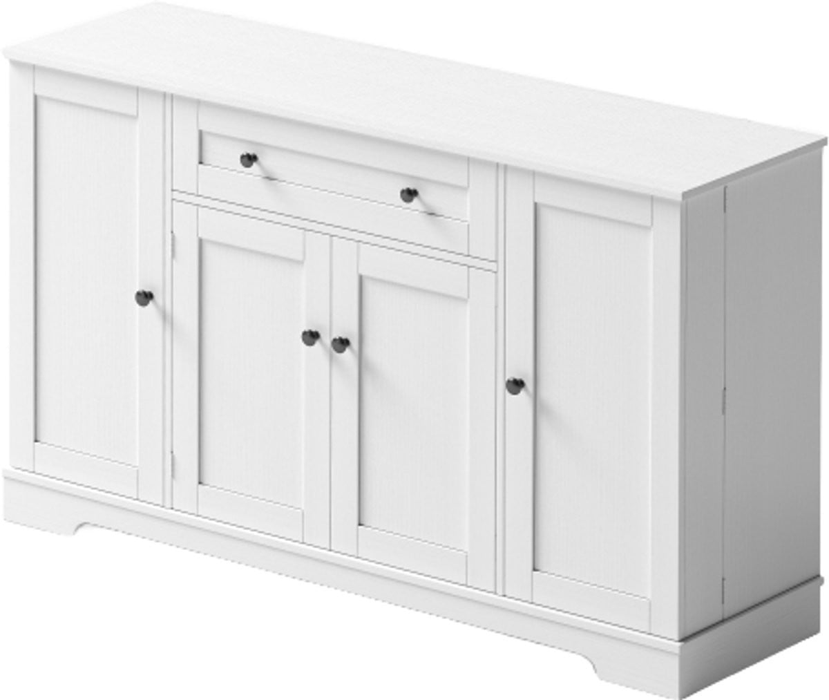 Modern multifunctioneel keukenbuffet met soft-close lades en verstelbare planken, Breedte: 138 cm