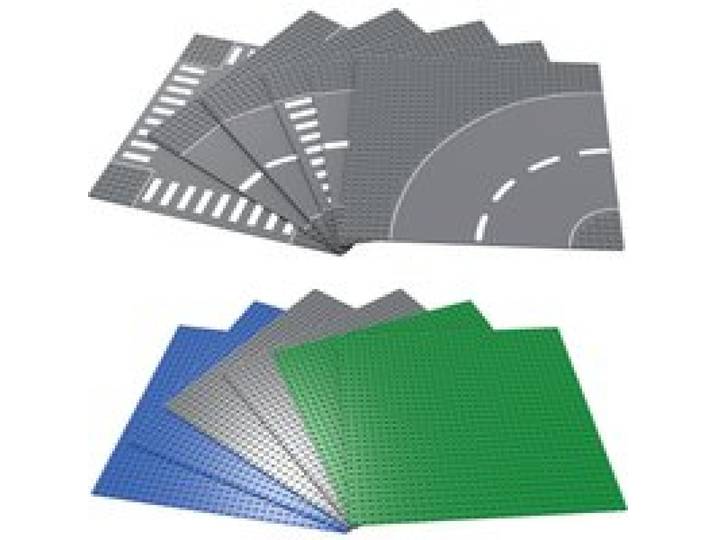 LUPILU® Plaques de construction, 6 pièces (Panneaux de construction Clippy Rue)