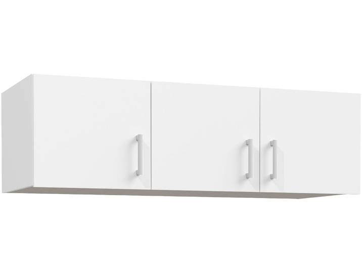 Schrankaufsatz FORTE, weiß, B:133,2cm H:38,1cm T:54,2cm, Holzwerkstoff, Möbelaufsätze, Schrankaufsatz, Schrankaufsatz, Stauraum, 3 Türen,Raumnutzung