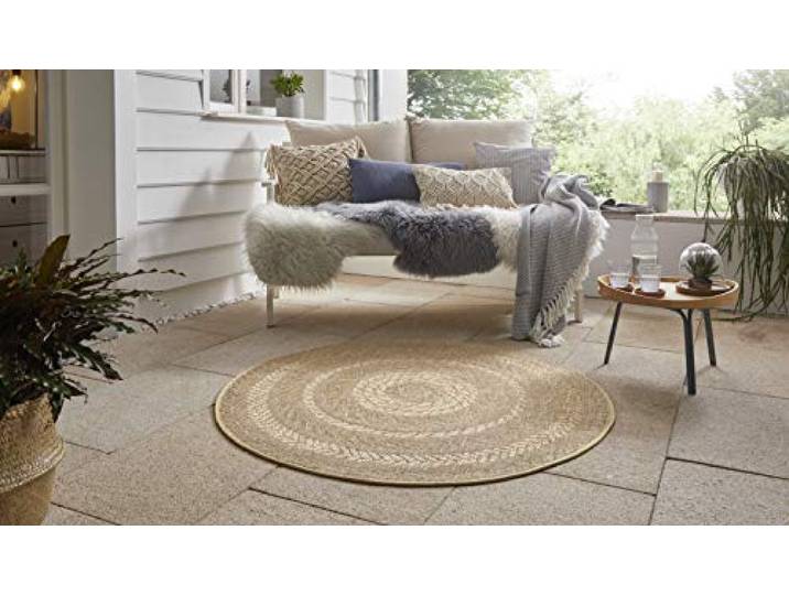 bougari Almendro Tapis d'intérieur et d'extérieur\, Beige/Marron\, ø 160 cm