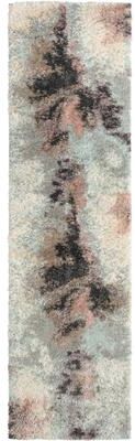KALATY Zenith Abstract Shag Blue/Pink Area Rug