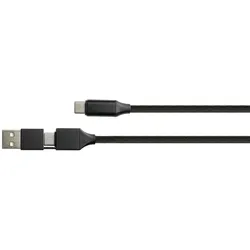 Python PY-USB002S USB Kabel 1 m USB A/USB C USB C 0,48 Gbit/s 60 W Schwarz