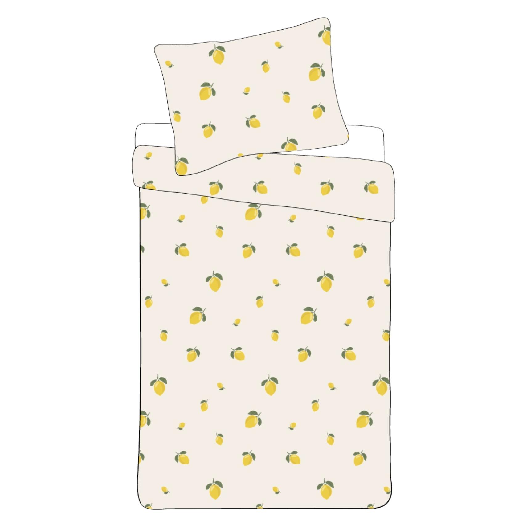 BrandMac Bed Linen - Adult Size 140 x 200 cm - Lemon (1029593) (200 x 140 cm, 63 x 60 cm) (1029593)