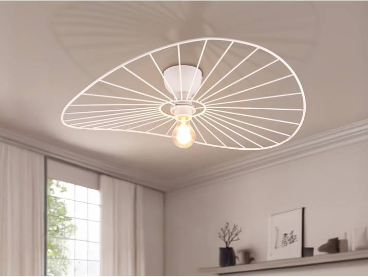 Reality Chapeau Plafonnier E27 ⌀60cm Blanc Mat Touche