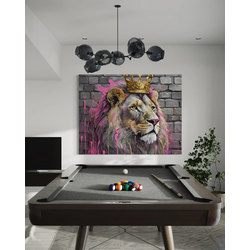 WANDBILD könig der löwen rosa