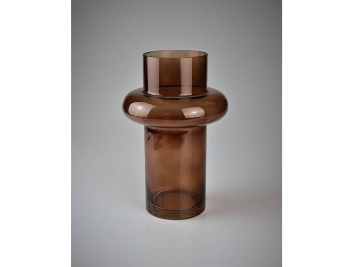 Dekovase AM DESIGN aus Glas , braun, B:16cm H:20cm, Glas, Vasen, Dekovase, 2er Set, BxH: 16x20 cm