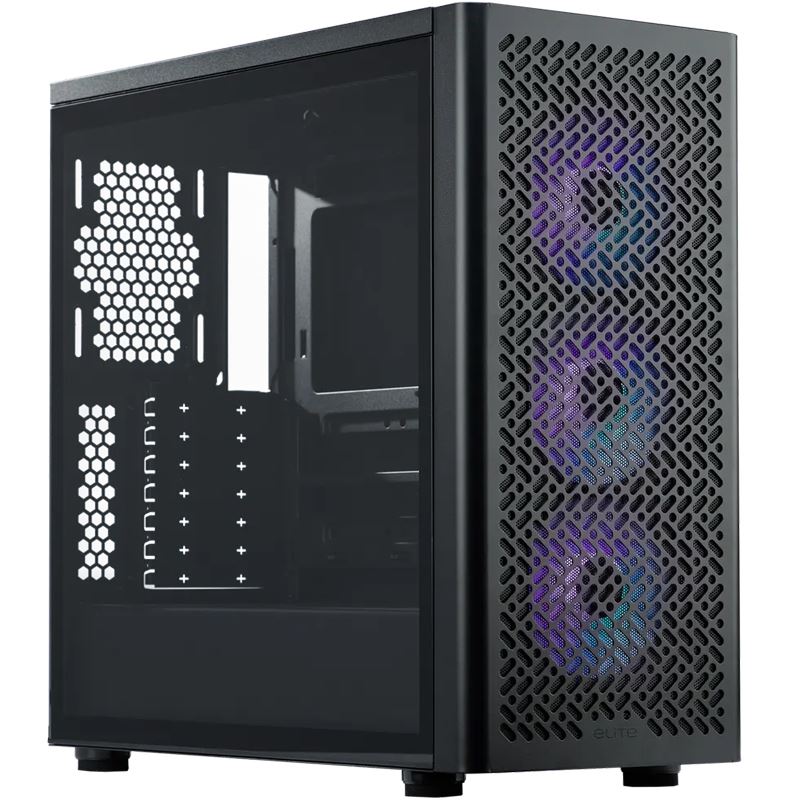 Cooler Master Elite 502 (schwarz, Tempered Glass)