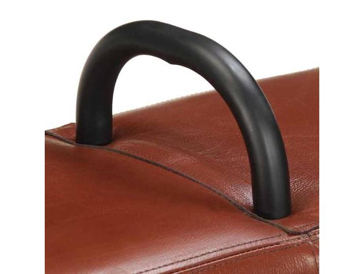 Remise 2026®BANC couloir Brun - Banc cheval d'arçon vintage Cuir véritable de chèvre 786 8160187