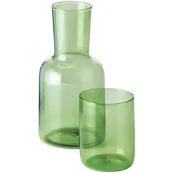 Philippi Glaskaraffe mit Becher Viva 0.8 l, Serviergefässe, Grün