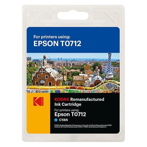 Kodak SUPPLIES 185E007102 EPSON DX Tinte cyan rebuilt T0712 495Seiten Blister 5,5ml (185E007102)