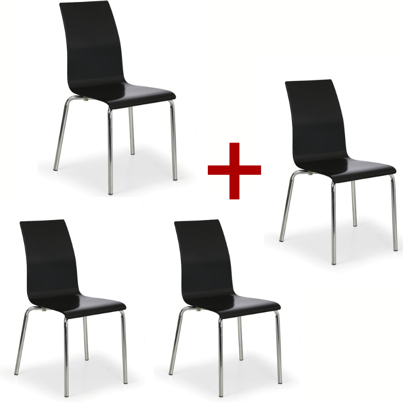 B2B Partner Esszimmerstuhl BELLA 3+1 GRATIS, schwarz
