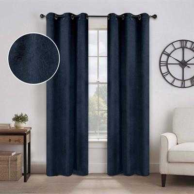 Superior Senna Room Darkening Textured Window Curtain Panels, Set of 2 - Machine Washable Window Coverings